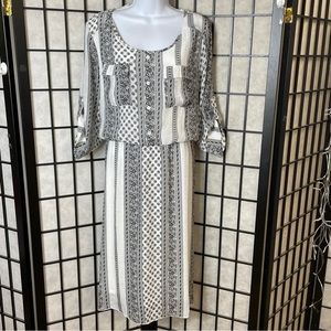 J. Glee ladies boho black and white dress size XL